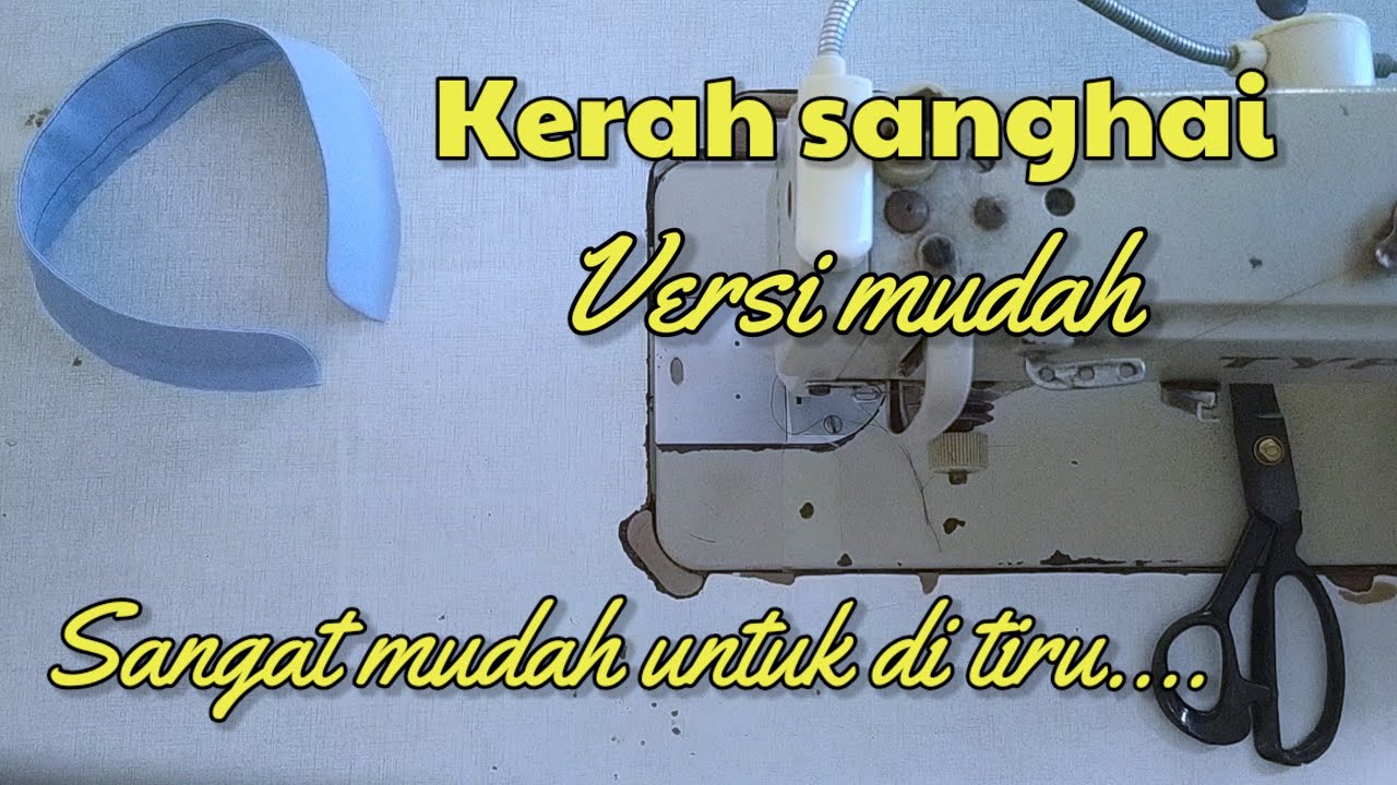 Cara menjahit kerah shanghai bukaan depan || Kerah Shanghai versi mudah , Sangat mudah untuk di tiru