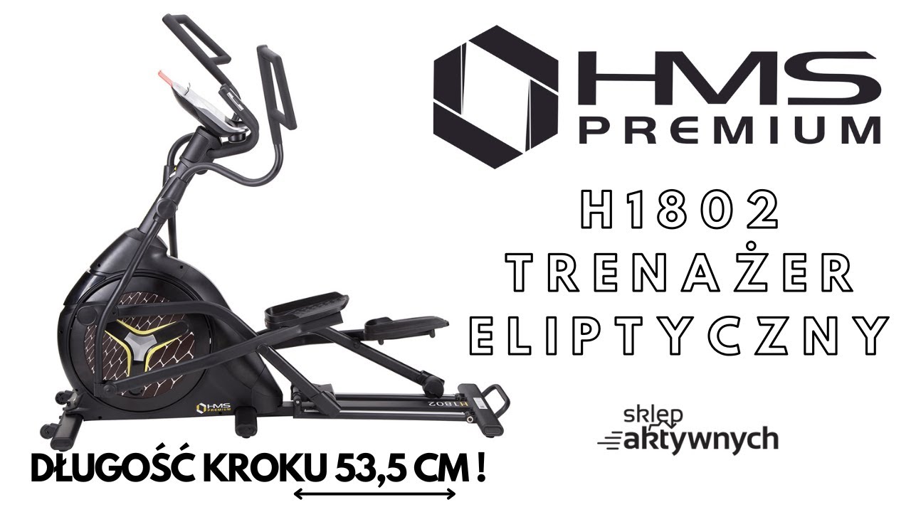 H1802 trenażer eliptyczny, orbitrek HMS,  krok 53,5 cm, nie tylko dla dzieci :)