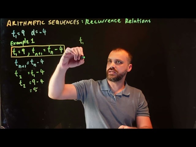 Arithmetic sequences recurrence relations