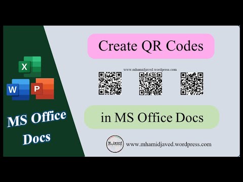 Create QR Codes in MS Office Docs Excel, Word, PowerPoint