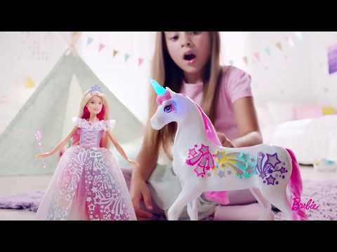 barbie-ballkleid-prinzessin-&-magisches-haarspiel-einhorn-|-barbie-deutsch