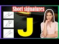 J signature style  signature style of my name j   j short signature
