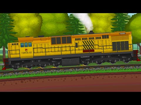 Симулятор Поезда в Train Simulator поезд игра 2D #1 Кид стал машинистом Локомотива на Машинки Кида