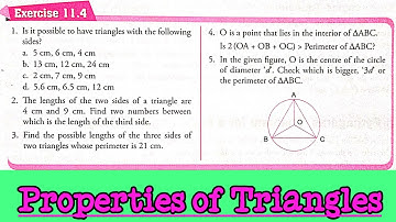 Properties of Triangles | Exercise 11.4 | Class 7 |Part 1| Maths Xpress Solutions