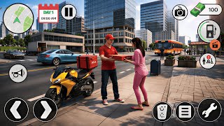 Vechile Games : Food Delivery Rider Gameplay 🔥 Fastest Delivery Challenge - City delivery boy  screenshot 5