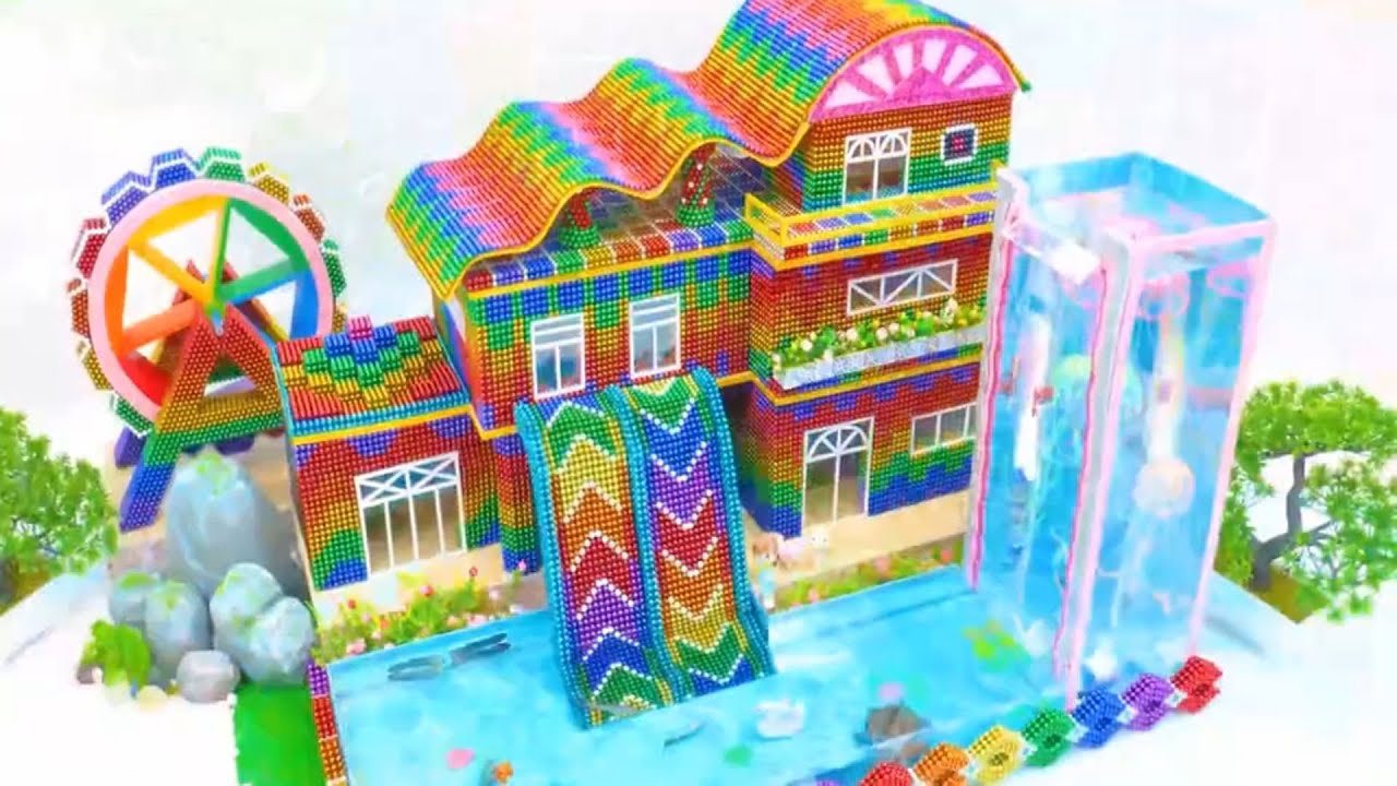 DIY Build A House With A Water Slide From Magnet Balls YouTube diy-build-a-house-with-a-water-slide-from-magnet-balls-youtube