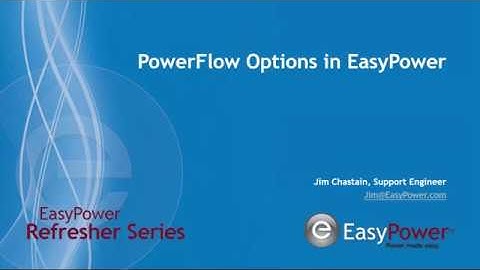 PowerFlow Options in EasyPower