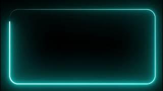 Cyan Neon Frame Background | MD Animated Backgrounds | Free Video Backgrounds