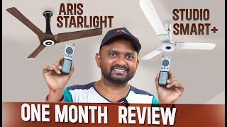 One Month Review BLDC Fan in India 2024 | Atomberg Aris Starlight vs Atomberg Studio Smart+