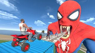 Franklin Rescue Spiderman Team In Indian Bike Driving 3d screenshot 2
