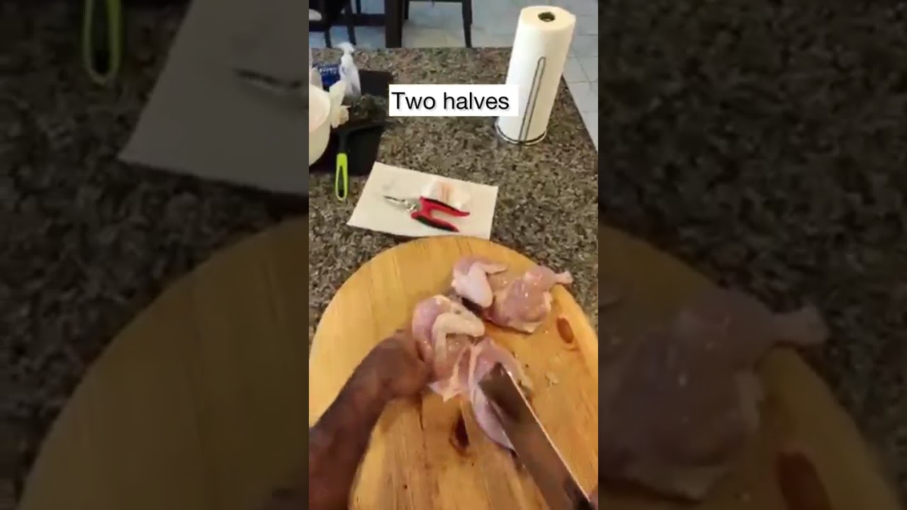 Viral cutting chicken with Meta #shorts #metaglasses #meta #trending #viral #chicken