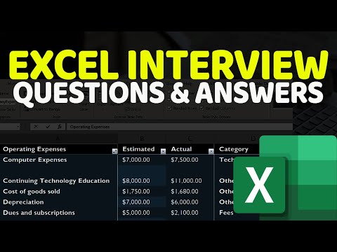 Excel Interview Questions and Answers
