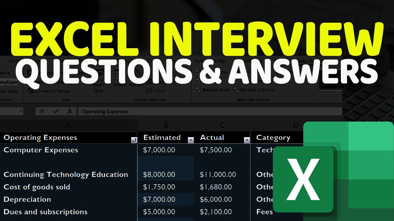 excel case study interview