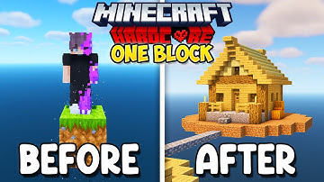 ONE BLOCK Skyblock but in HARDCORE Minecraft! (#1)