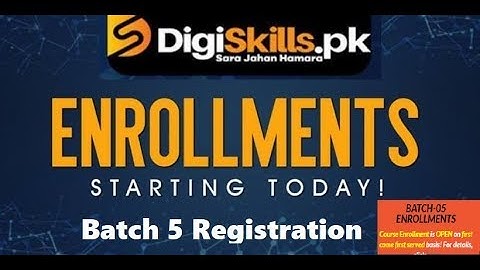 Batch 5 Registration Digiskills || How To Register Yourself For Batch 5