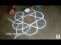 Easy rangoli simple method village lifestyle kollam pandaga muggulu