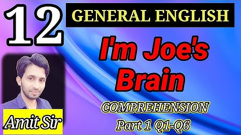 CLASS 12 GENERAL ENGLISH LESSON 9 "I