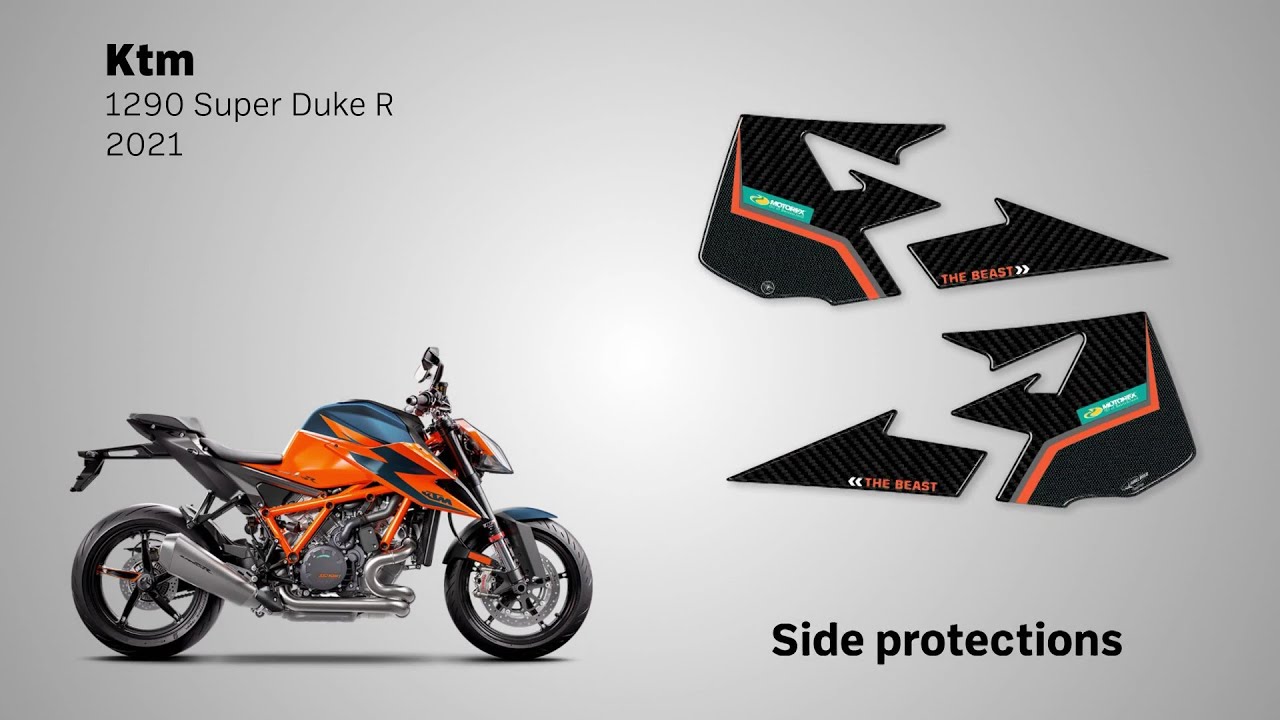 LabelBike® 3D STICKERS Side protections compatible with Ktm 1290 Super Duke R 2021 Motorcycles