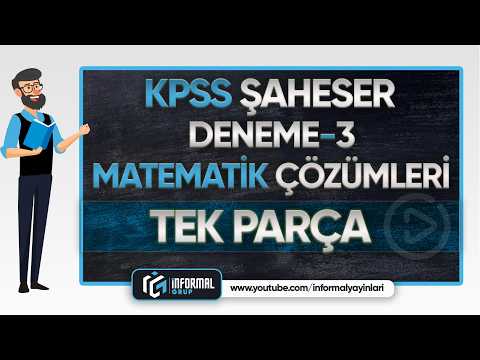 KPSS Şaheser Matematik Soruları ve Çözümleri | DENEME-3