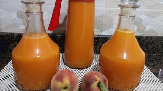 عصير الخوخ🍑 و الجزر🥕 منعش طبيعي ومذاق اكثر من رائع🍹 أحسن من الجاهز بكميه وفيرة /عصائر رمضان