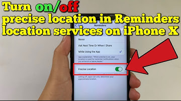 How to turn on or off precise location in reminders location services on iPhone X