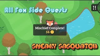 Sneaky Sasquatch Walkthrough - Show you all the Side Quests (Fox)