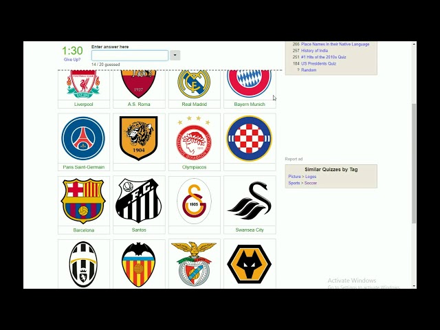 UEFA Teams By Blurred Logo Quiz - By TwistedGooner