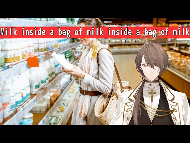 【Milk inside a bag of milk inside a bag of milk】牛乳のおつかいに行ってきます。【にじさんじ/加賀美ハヤト】のサムネイル