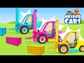 Full Episodes of Helper Cars cartoons for kids. Learn colors with toy cars and street vehicles.