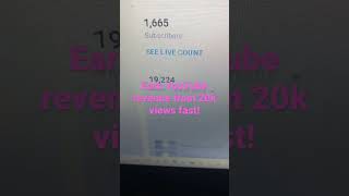 Earn YouTube revenue from 20k views! Easy tips and tricks!