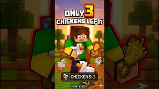 me only left three chickens #minecraft #shorts