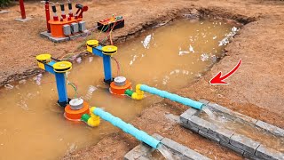 DIY Homemade Spiral Jack Lifting System Water Pump | Electric Transformer Motor Water Pump #diy 