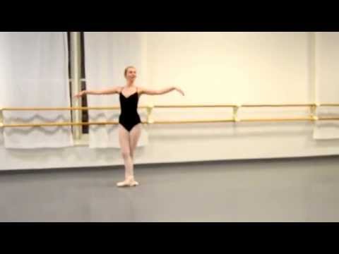 pointe combination with releves and echappes.