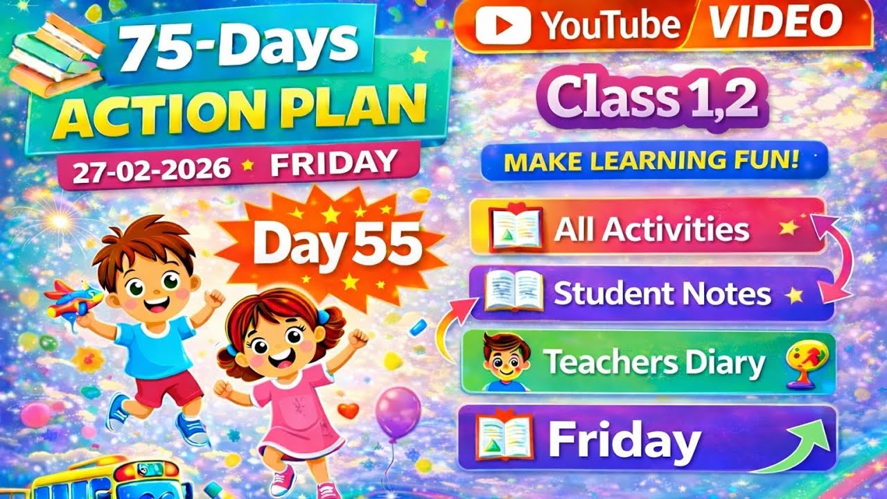 GFLN DAY 55 || CLASS 1,2 || ALL ACTIVITIES || STUDENT NOTES || TEACHERS DIARY 
