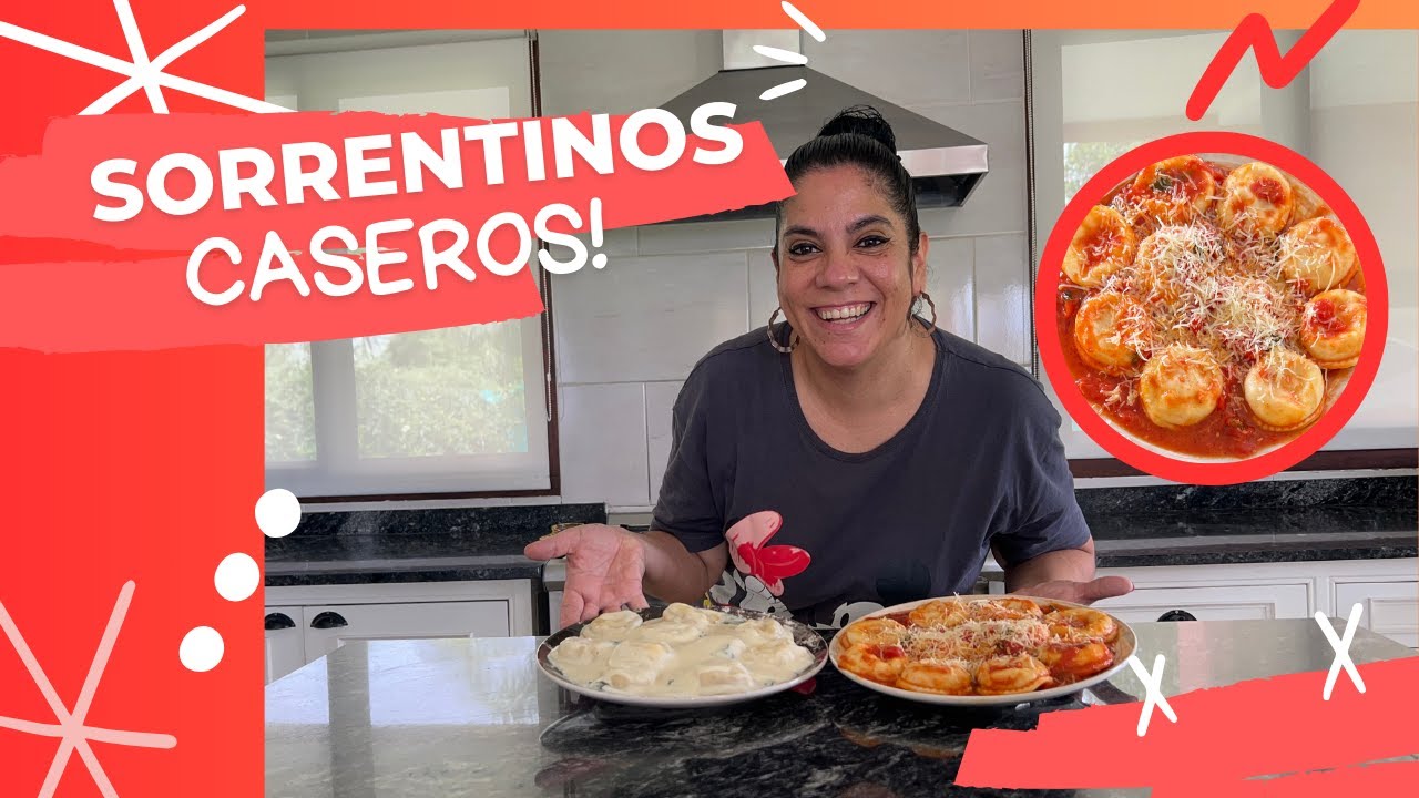 SORRENTINOS CASEROS | de jamón y queso y de ricota , muzzarella y nuez