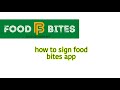 Foodbites new user signup 