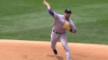 COL@LAD: Descalso makes a diving stop, fires for out