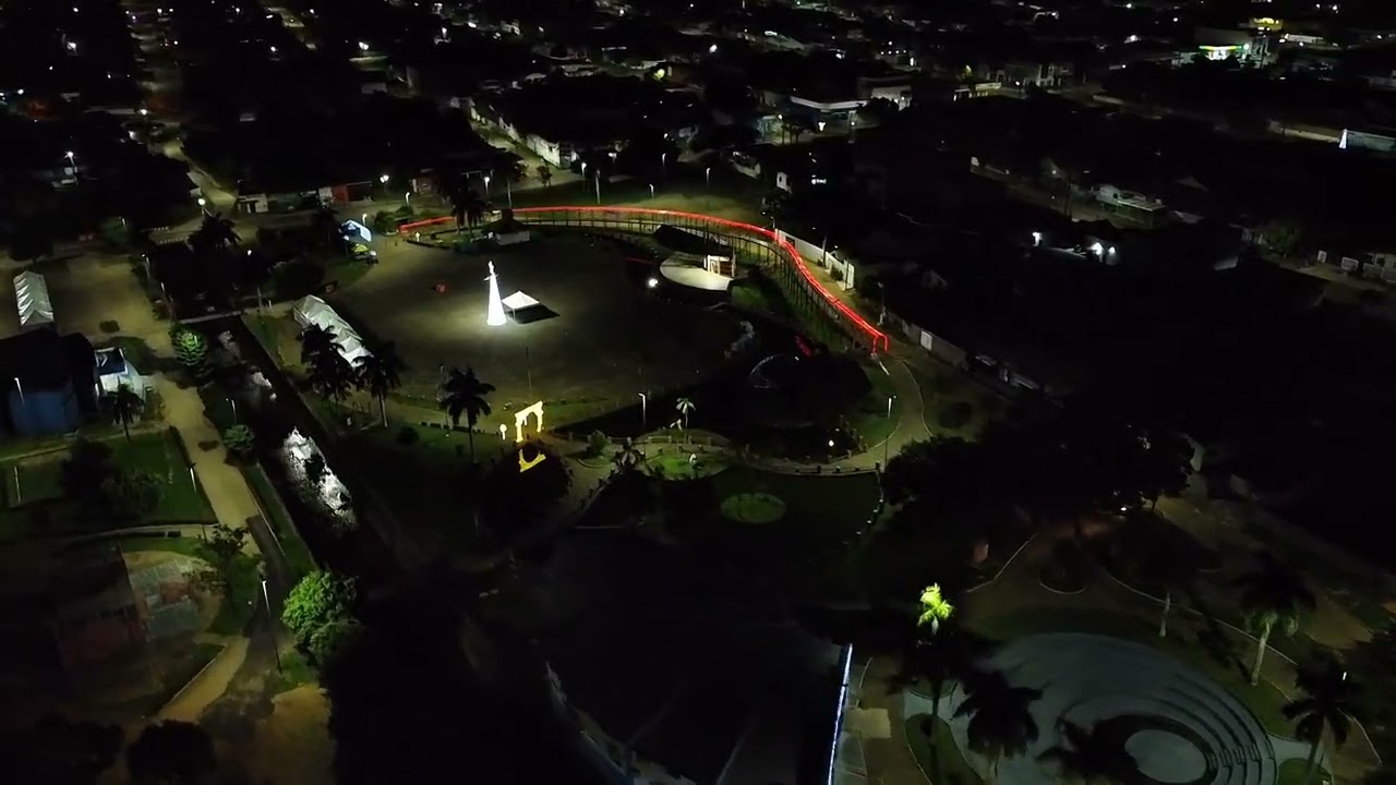 Cidade de Ouro Preto Ro, vista do auto a noite com o Mini 2.