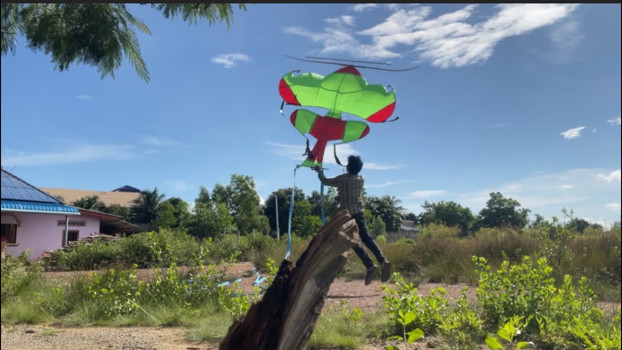 Flying Kite | #បង្ហោះខ្លែងឯកខ្មែរ #howtoflykiteonuttrayan #kite 