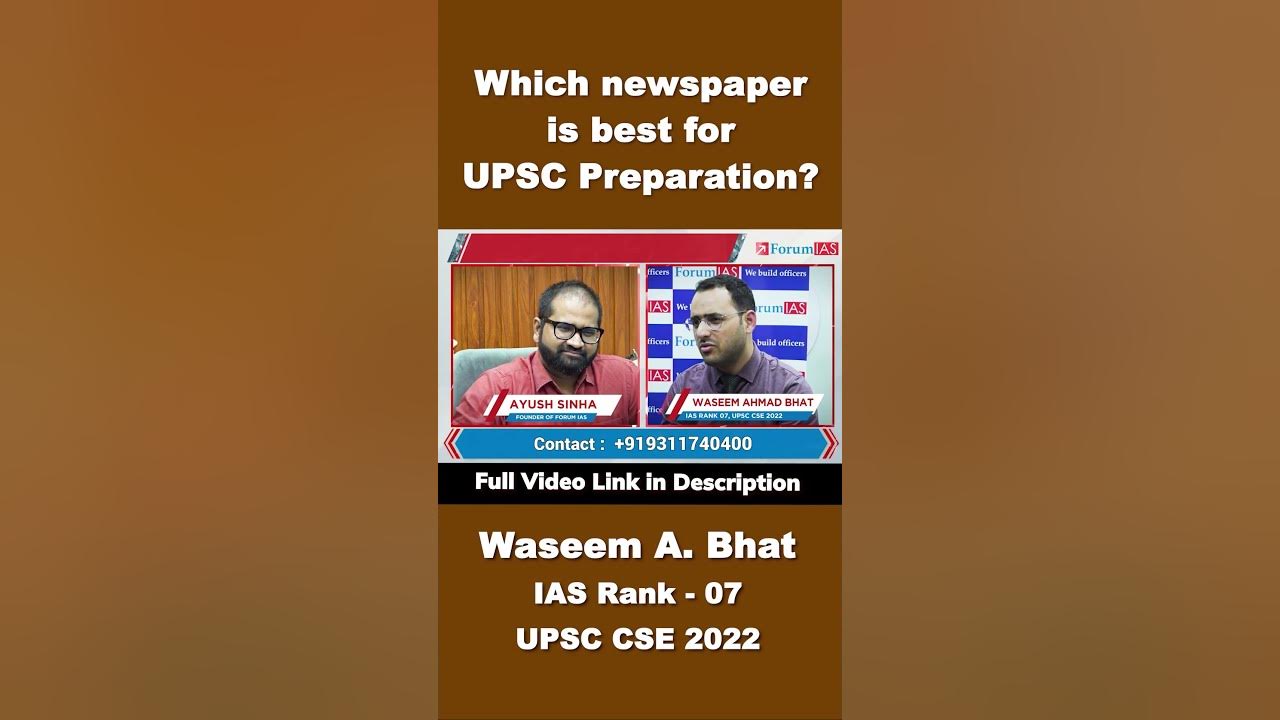 which-newspaper-is-best-for-upsc-preparation-waseem-ahmad-bhat-ias