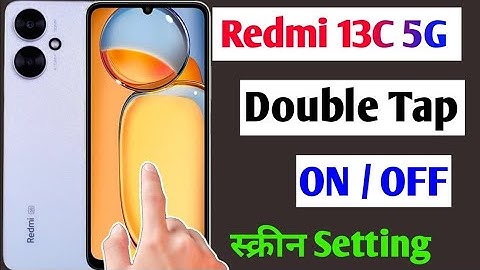 redmi 13c 5g double tap on off screen setting / redmi 13c 5g double tap turn on off screen