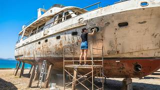 This couple is transforming an old yacht into a $250,000 luxury yacht! The entire process!