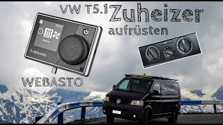 Webasto T100 Fernbedienung für VW T5 mit vorhandener Standheizung und Uhr  im Dachhimmel