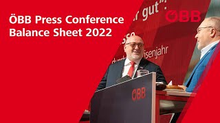 ÖBB press conference - balance sheet 2022