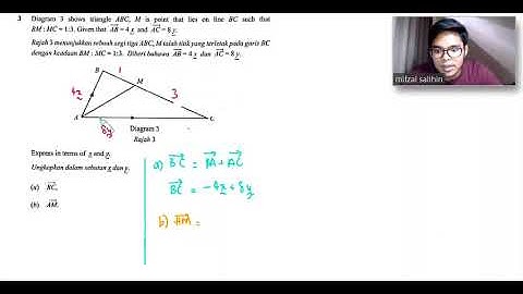 Additional Mathematics SPM: Vector - Exam based Question