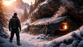Alone in the Frozen Mountains — Building a Hidden Survival Shelter (Full Story)