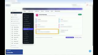 Website Settings: Social Links (Facebook, X, YouTube, Instagram, LinkedIn and WhatsApp)