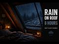 Rain on Roof at Night 🌧️ Deep Sleep Sounds for Sleeping | 8 Hours