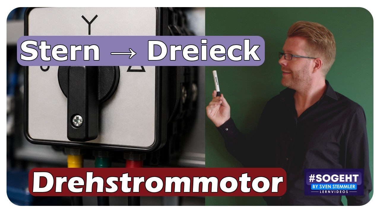 Vorschaubild zum Lernvideo "Stern-Dreieck-Schaltung einfach erklärt"