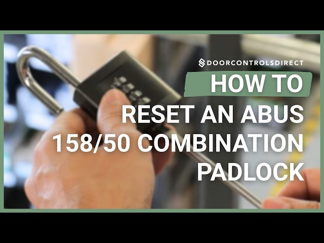 ABUS 158/50 reset screw location and 180-degree turn diagram